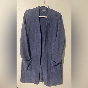 Barefoot Dreams CozyChic UltraLite Knit Cardigan Open Front | Lightweight Blue M